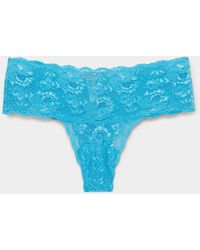 Cosabella - Lace And Scallops Wide Band Thong - Lyst