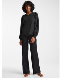 Lunya Finely Textured Lounge Pant - Black