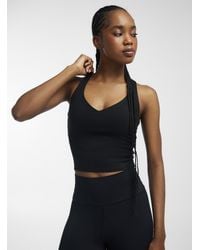 I.FIV5 - V-neck Velvety Support Tank Medium-impact Support (women, Black, Large) - Lyst