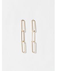 Simon's - Rectangular Link Earrings - Lyst