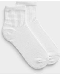 Simon's - Solid Colour Ankle Socks - Lyst