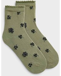 Simon's - Plush Plant Ankle Socks - Lyst