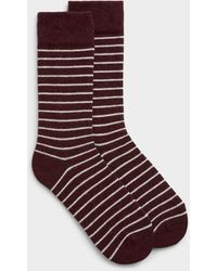 Le 31 - Striped Merino Wool Sock - Lyst