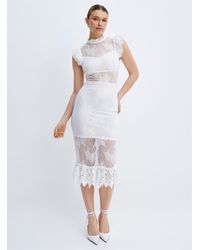 Icône - Delicate Lace White Dress - Lyst