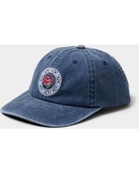 Obey - Embroidered Rose Washed Denim Cap - Lyst