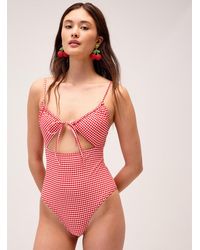 Simon's - Gingham Cutout One - Lyst