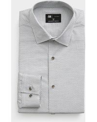 Le 31 - Optical Check Jacquard Shirt Comfort Fit - Lyst