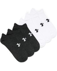 Under Armour Essential Invisible Ped Socks Set Of 6 - Black