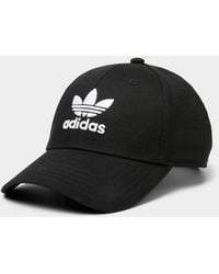 adidas Originals - Black Trefoil Logo Cap - Lyst