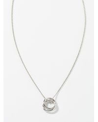 Simon's - Interlaced Ring Silver Chain - Lyst