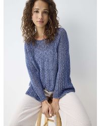 ONLY - Scalloped Edging Openwork Sweater - Lyst