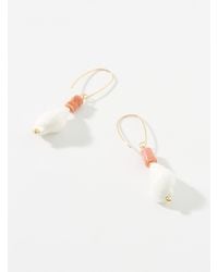 Simon's - Stone And Seashell Long Earrings - Lyst