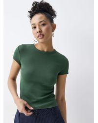 Twik - Solid Fitted Ribbed T - Lyst