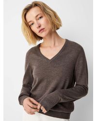 Contemporaine - Responsibly Sourced Merino Wool V - Lyst