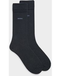 BOSS - Fine Cotton Solid Dress Sock - Lyst