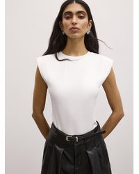 Icône - Shoulder Pads Soft Micromesh Bodysuit - Lyst