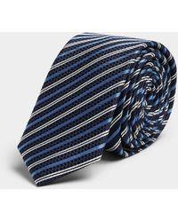Le 31 - Diagonal Stripe Skinny Tie - Lyst