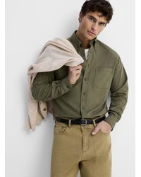 Le 31 - Touch Of Wool Shirt Regular Fit - Lyst