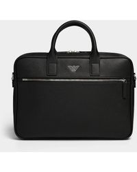 Emporio Armani - Regenerated Leather Briefcase - Lyst