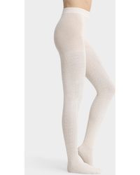 Simon's - Twisted Ribbed Tights Exclusive Collection From Italy - Lyst