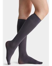Simon's - Solid 50 Denier Knee - Lyst