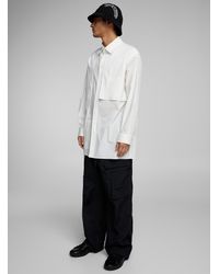 Y-3 - Superimposed Panels Asymmetrical Shirt (men, White, Large) - Lyst