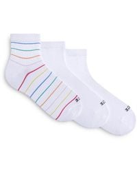 Hue Ultra Soft Ankle Socks Set Of 3 - White