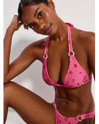 Simon's - Resin Ring Halter Triangle Bra - Lyst