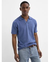 Le 31 - Heathered Knit Polo - Lyst