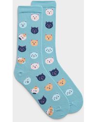 Simon's - Expressive Cat Socks - Lyst