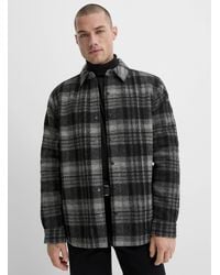 Le 31 - Check Felt Overshirt - Lyst