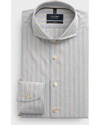 Olymp - Accent Stripe Pure Cotton Shirt Modern Fit - Lyst