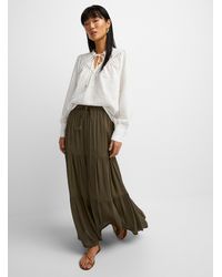 Icône - Crinkled Tiered Maxi Skirt - Lyst