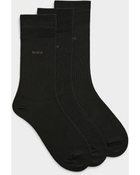 BOSS - Black Dress Socks 3 - Lyst