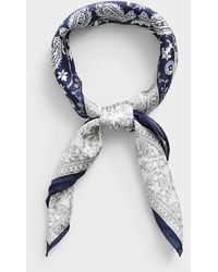 Le 31 - Satiny Paisley Tie Scarf - Lyst