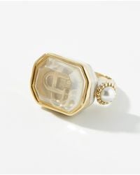 Casablancabrand - Signature Interlacing And Pearls Cabochon Ring - Lyst