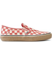 checkerboard vans lace up