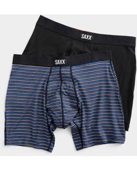 Saxx Underwear Co. - 6" Black/striped Boxer Briefs Vibe Xtra 2 - Lyst