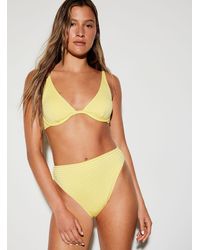 Simon's - Solid Seersucker Cheeky Bikini Bottom - Lyst