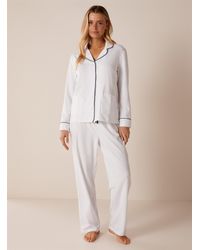 Miiyu - Piped Supima Cotton Pyjama Set - Lyst
