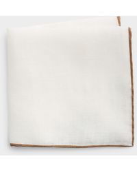 Le 31 - Trimmed Pure Linen Pocket Square Exclusive Collection From Italy - Lyst