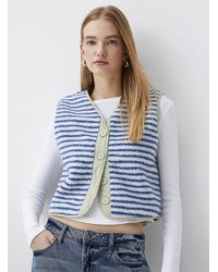 Twik - Stripes Fleece Vest - Lyst