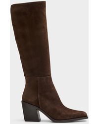 Simon's - Chocolate Suede Block - Lyst
