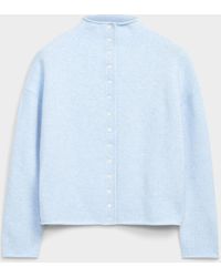 Contemporaine - Touch Of Wool Funnel Neck Cardigan - Lyst