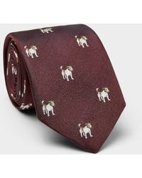 Le 31 - Jack Russel Pattern Pure Silk Tie - Lyst