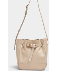 Flattered - Bo Small Belted Leather Bucket Bag - Lyst