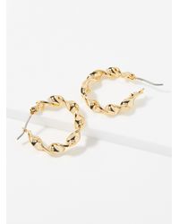 Simon's - Small Twisted Hoops - Lyst