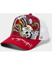 Ed Hardy Nyc Eagle Hat - Red