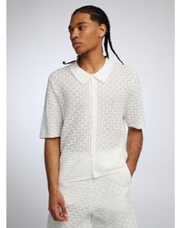 Coney Island Picnic - Resort Crochet Knit Camp Shirt - Lyst