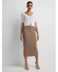 Icône - Long Stretch Jersey Skirt - Lyst